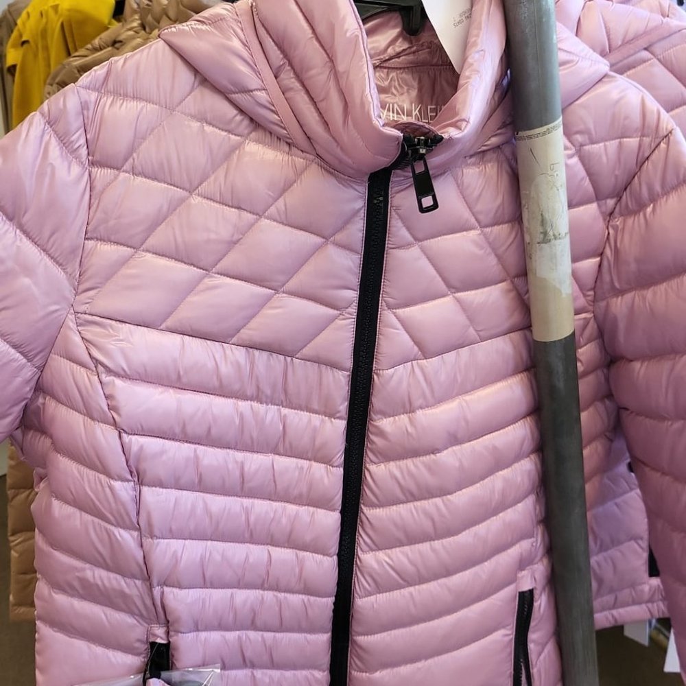Calvin Klein Women's Hooded Stretch Packable Puffer Coat, Created for Macy's